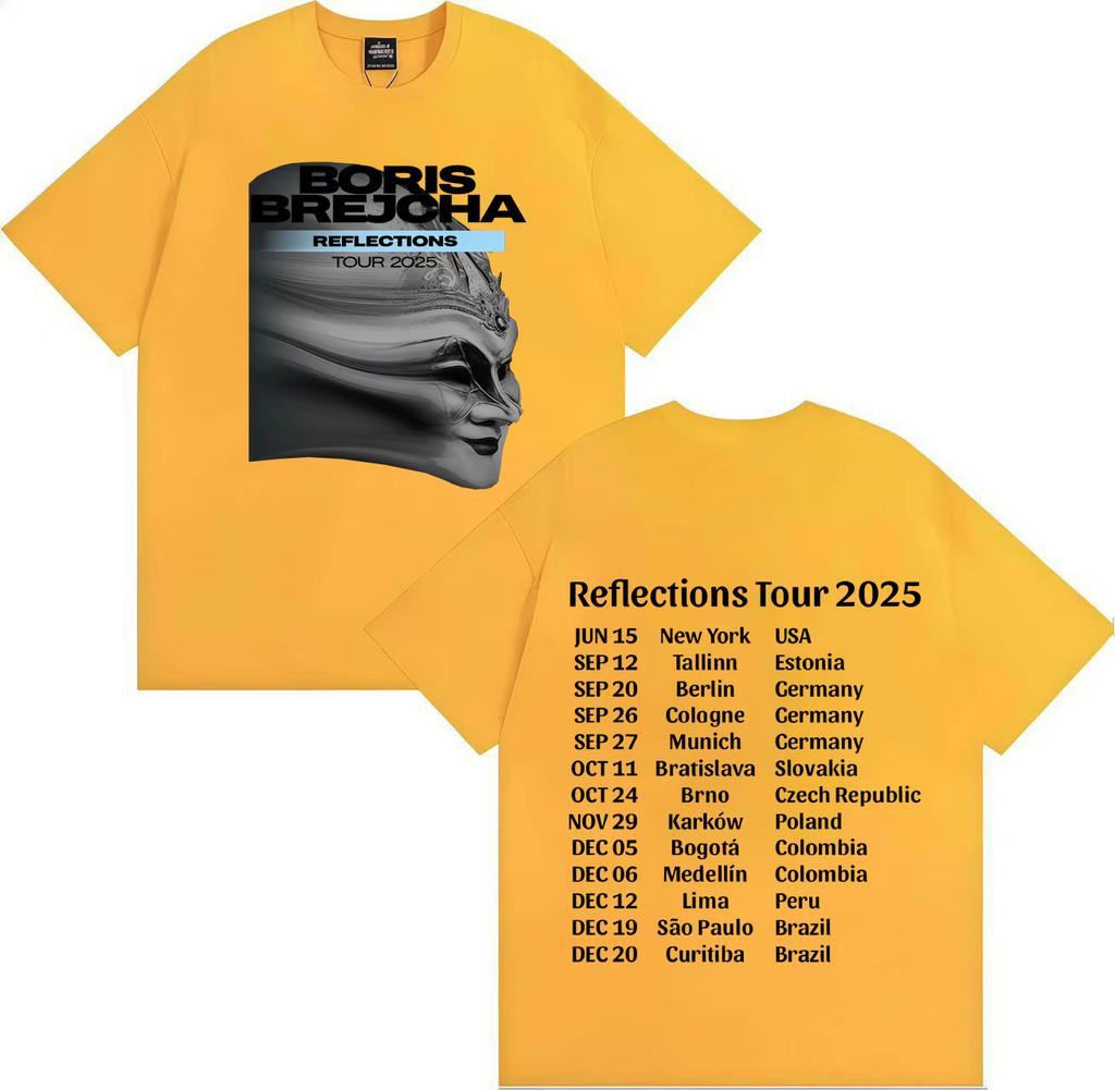 2025 Boris Brejcha Reflection Tour Hot Sale Gothic Double Sided Print T Shirt Men Women Summer T Shirt Fashion Short Sleeve Tops