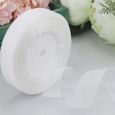 45M*2cm Sheer Chiffon Ribbon Organza Lace Ribbons For DIY Crafts Christmas Halloween Wedding Decoration Gift
