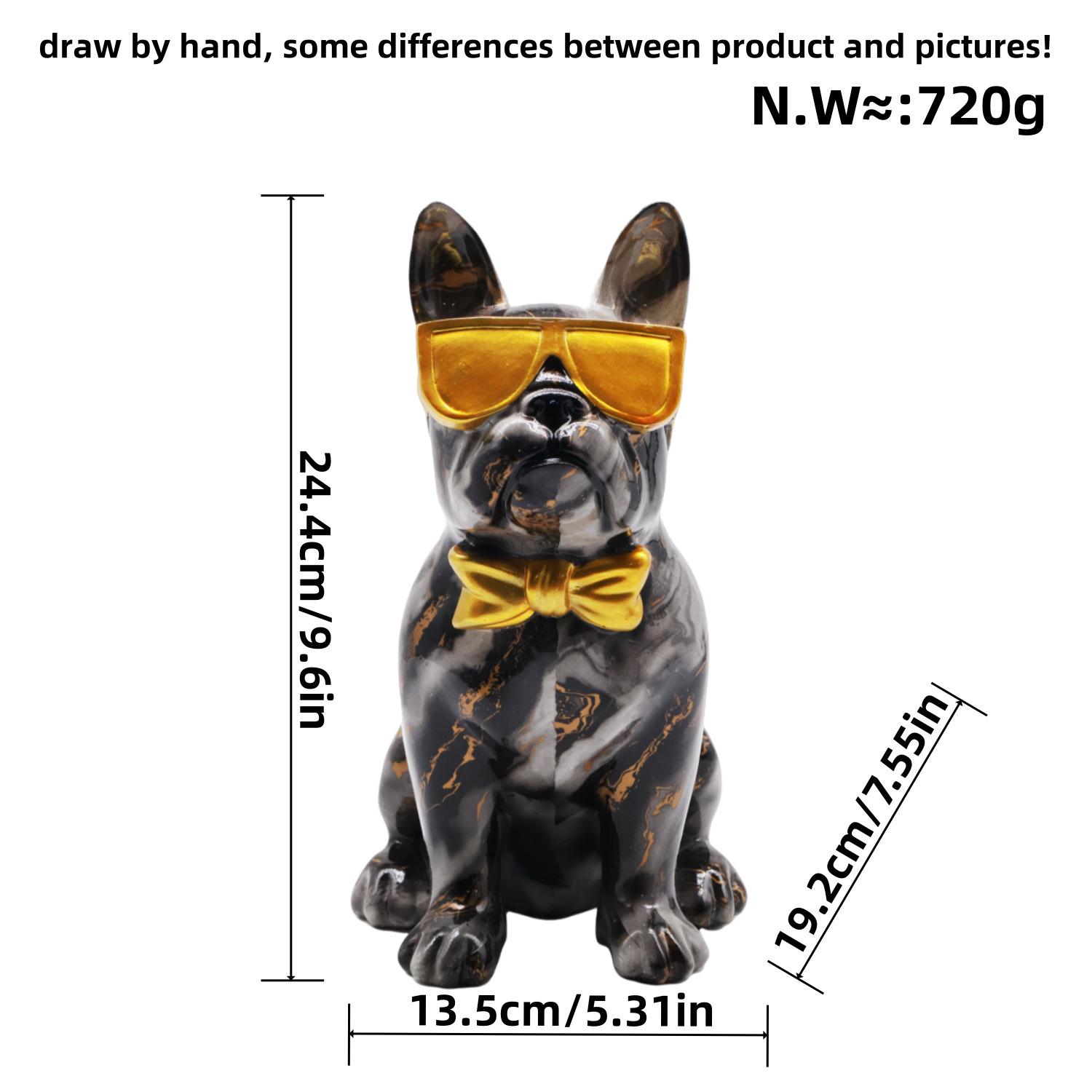 

Светлые роскошные мраморные бокалы для собак, украшения для гостиной, винный шкаф, образец из смолы, комната для мягкого декора, украшение