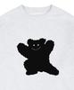 GRAVER [Unisex] Big Bear Smile Sweatshirt_Melange White
