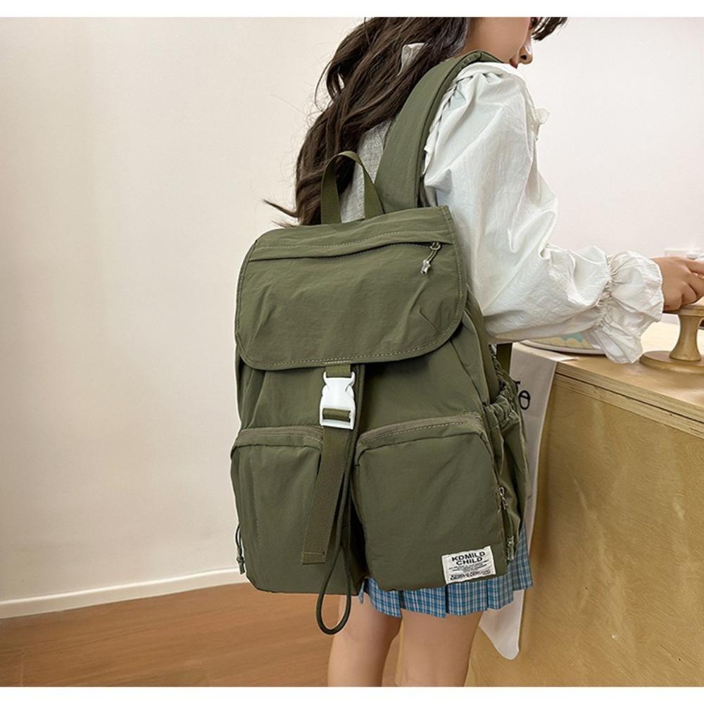 Casual Japanse Style Travel Backpack Ultralight Large Capacity School Bag Solid Color Outdoor Camping Bag Unisex