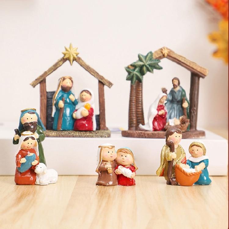 Fine Craftsmanships Resin Jesuss Birth Ornamentation Nativity Scene Figure Perfect For Christian Believers Collectors