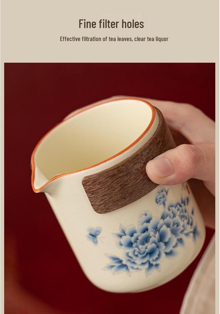 Elegant Travel Tea Set: Ru Kiln Ceramic Teapot & Cups for Business Customization