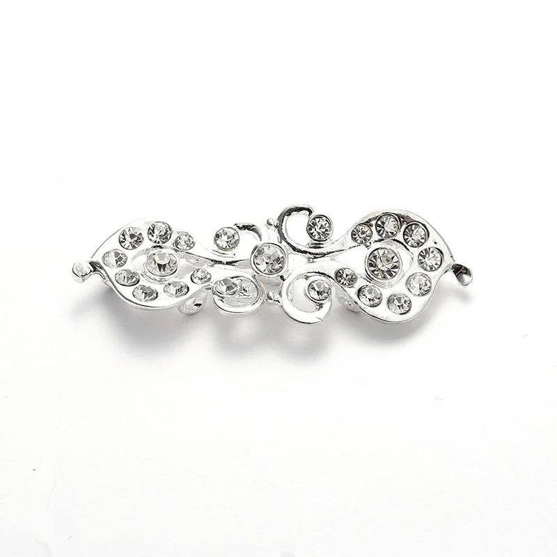 5 Pair Shiny Cheongsam Buckle Brooches Sweater Buttons Clothing Pins Crystal Cardigan Clip Cape Cloak Clasp