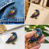 Einzigartiges Design Bunte Emaille Rabe Brosche Rostbeständiger Stift für Jacken Rucksäcke Punk Stil Schmuck Kollektion