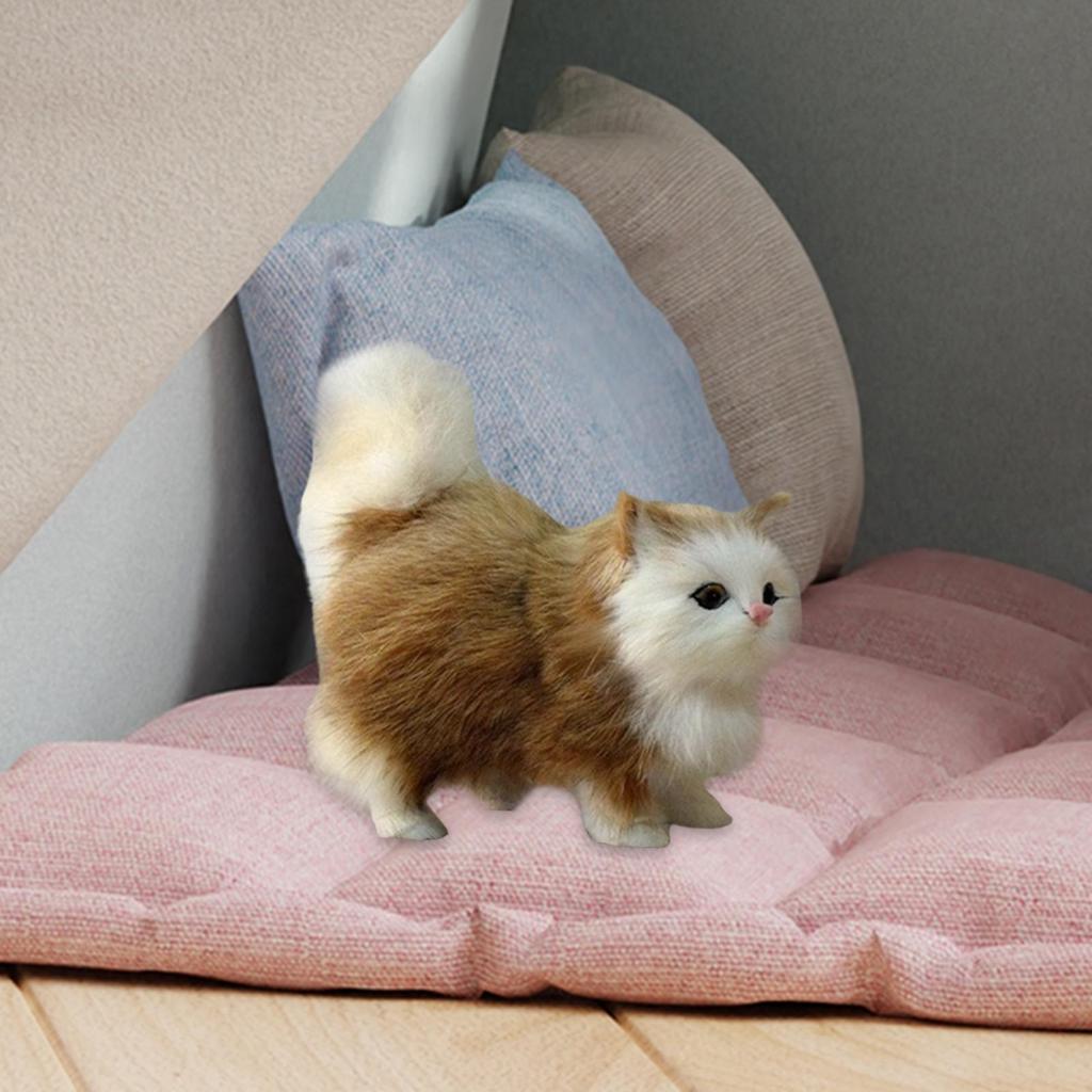 Plush Cat Dolls Desktop Ornaments Party Favor Birthday Gift Educational Toy Model Crafts Soft
