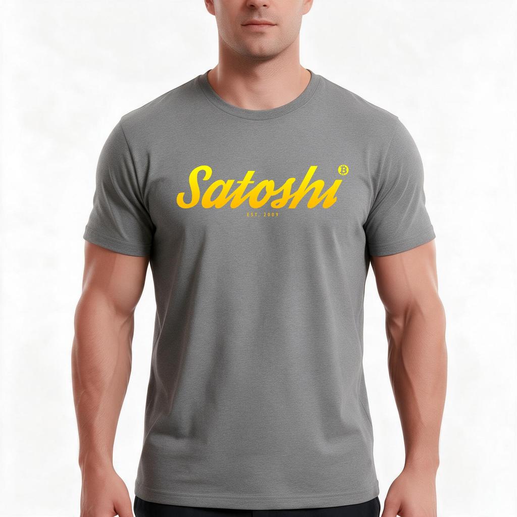 Bitcoin Est 2009 Satoshi Nakamoto Cryptocurrency Btc Tshirt Summer Casual Cotton Tee Oversized Streetwear Tops 100 Cotton