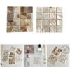 1Pc Mosaic Mats Square Coaster Ins Style Room Decoration Pads Photography Props Natural Conch Shell Heat Insulation Coaster