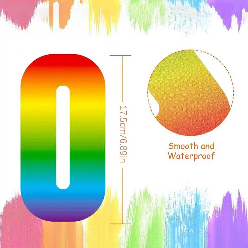 Colorful Wheelie Bin Stickers Large Dustbin Number Stickers Self-Adhesive 0-9 17.5Cm Height For Garbage Bins Mailboxes Garage