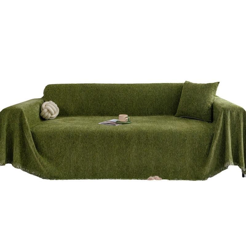Chenille Anti-Scratching Black Sofa Cover Towel Four Seasons Universal Sofa Cushion Universal Full Cover Blanket Sofa Cover