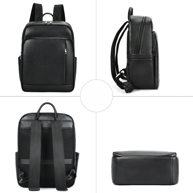Men's Genuine Leather Backpack Computer Bag Backpack and Schoolbag