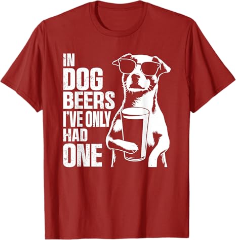 Retro Beer Pun Bar Pub Crawl Party Unisex Women Funny Beer TShirt in Dog Beers Ive Only Had One Humor Drinking Y2k Saying Tee Top S