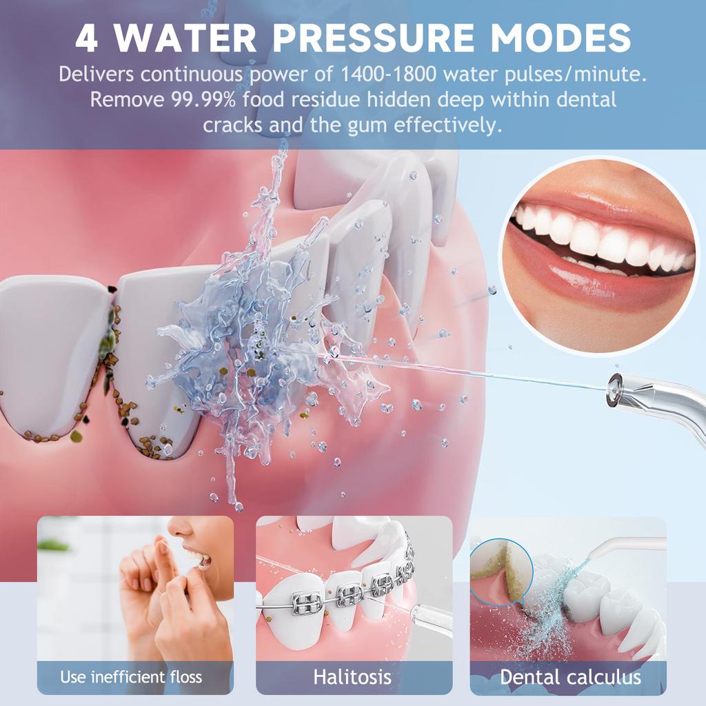Water Flosser Electric Teeth Cleaning Water Floss Tooth Cleaner Tool Kit Portable Travel Teeth Irrigation Cleaner