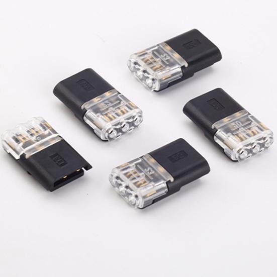 24/40Pcs 3-Pin Solderless Wire Connectors with Locking RGB LED Strips Light Wire Quick Connector No Stripping 18-22AWG Wire Plug-in Connector