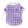 Love plaid spring summer thin breathable puppy dog clothing medium and small dog than bear cat two-legged pet clothing