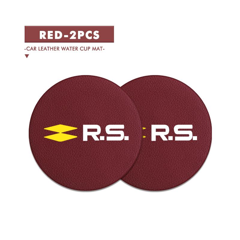 Suede Car Coaster Water Cup Holder Anti-Slip Pad Accessories For Renault Dacia RS Megan Scenic Logan Laguna Clio 3 4 Kadjar NN87