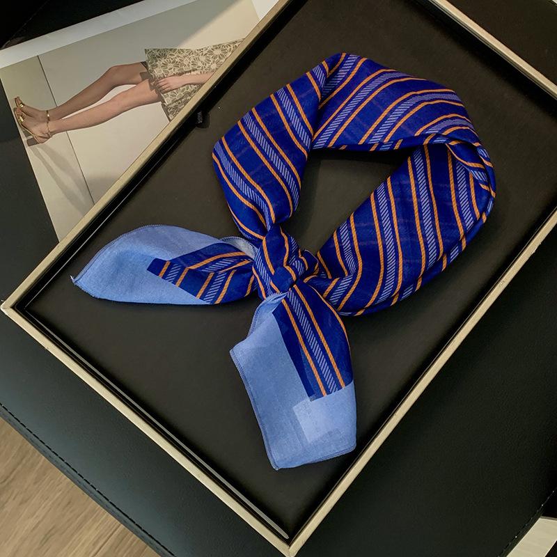 Literary square scarf cotton spring and summer silk scarf women's headscarf fashion headband flower scarf scarf silk scarf