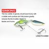 13,6 g/44 mm esca finta Spin paillettes metallo resistente gancio triplo VIB esca attrezzatura da pesca