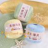 50g/roll Tencel Sequins Cotton Blended Lace Hook Weaving Thread DIY Hand Woven Shawl Scarf Yarn Breathable Soft Hand Woven Yarn