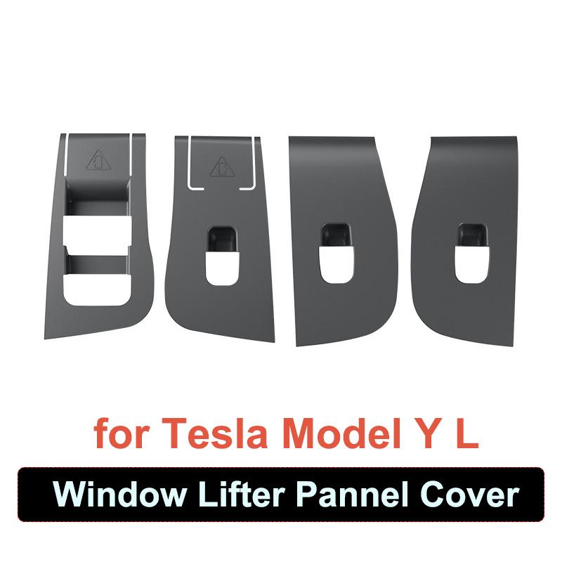 for New Tesla Model Y L Juniper 2026 2025 Accessories Window Lift Switch Protector Cover YL Lifter Button Trim Decoration Cover