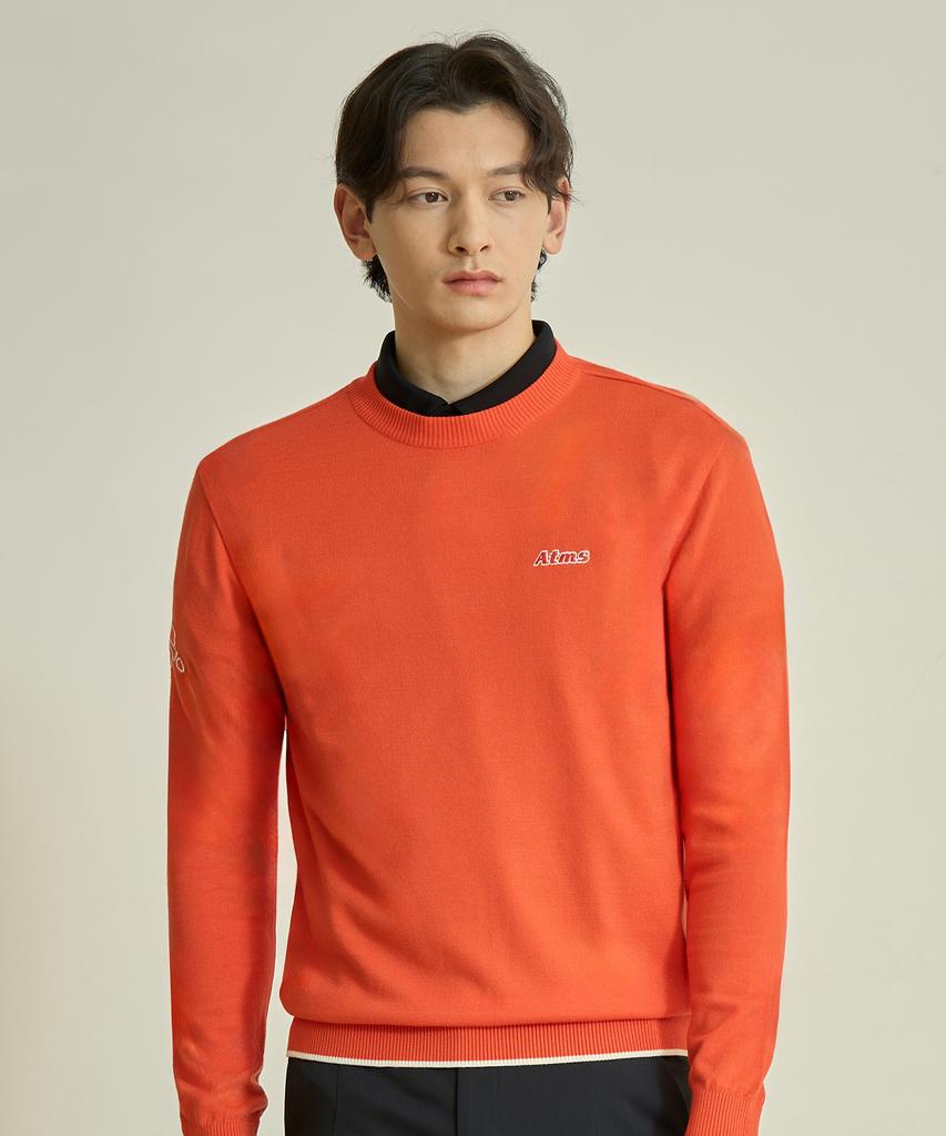 Antomas Spaceship Round Neck Knit Men'S - Orange