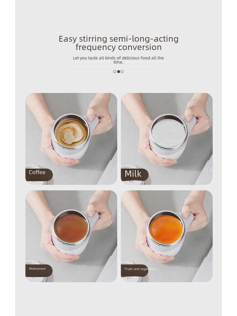 Automatic Electric Stainless Steel Stirring Coffee Mug