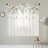 2 Pieces HD Digital Simple Butterfly Floral Printed Curtains Home Decorating Style Decorative Living Room Bedroom Rodding Curtai
