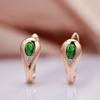Fashion Earrings Ring Sets For Women Emerald Oval Cut Natural Zircon With  Rose Gold Luxury Daily Fine Jewelry Sets