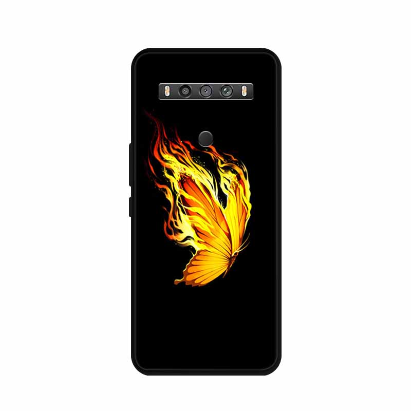 For TCL 10 5G UW Case Animals Silicone TPU Soft Cover Phone Coque For TCL 10 SE TCL10 5G UW Capa Shockproof Cartoon Wolf Funda