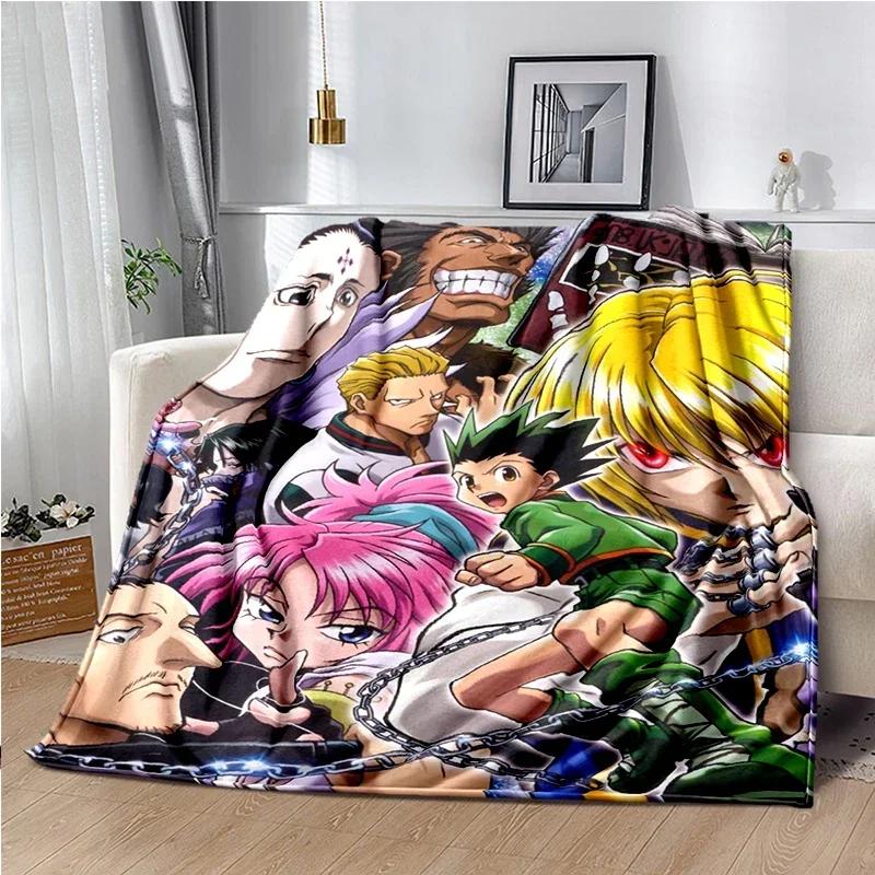 HUNTER X HUNTER Wurfdecke Anime Weiche Decke Leicht Warm Cartoon Decken für Kinderzimmer Schlafzimmer