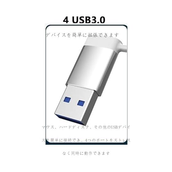 USB 3.0 Hub 4-in-1 Ultra Thin Portable USB3.0 Maximum Transmission Speed 3.0Gbps USB Expansion Compatible with Windows/Mac/PS4/PS5/Chromebook, Etc.
