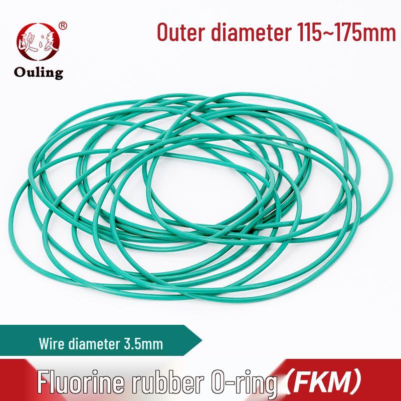 Green FKM O-ring, OD Multiple Sizes Available: 115-175mm x 3.5mm 115*3.5mm Green FKM O-ring (1 piece)