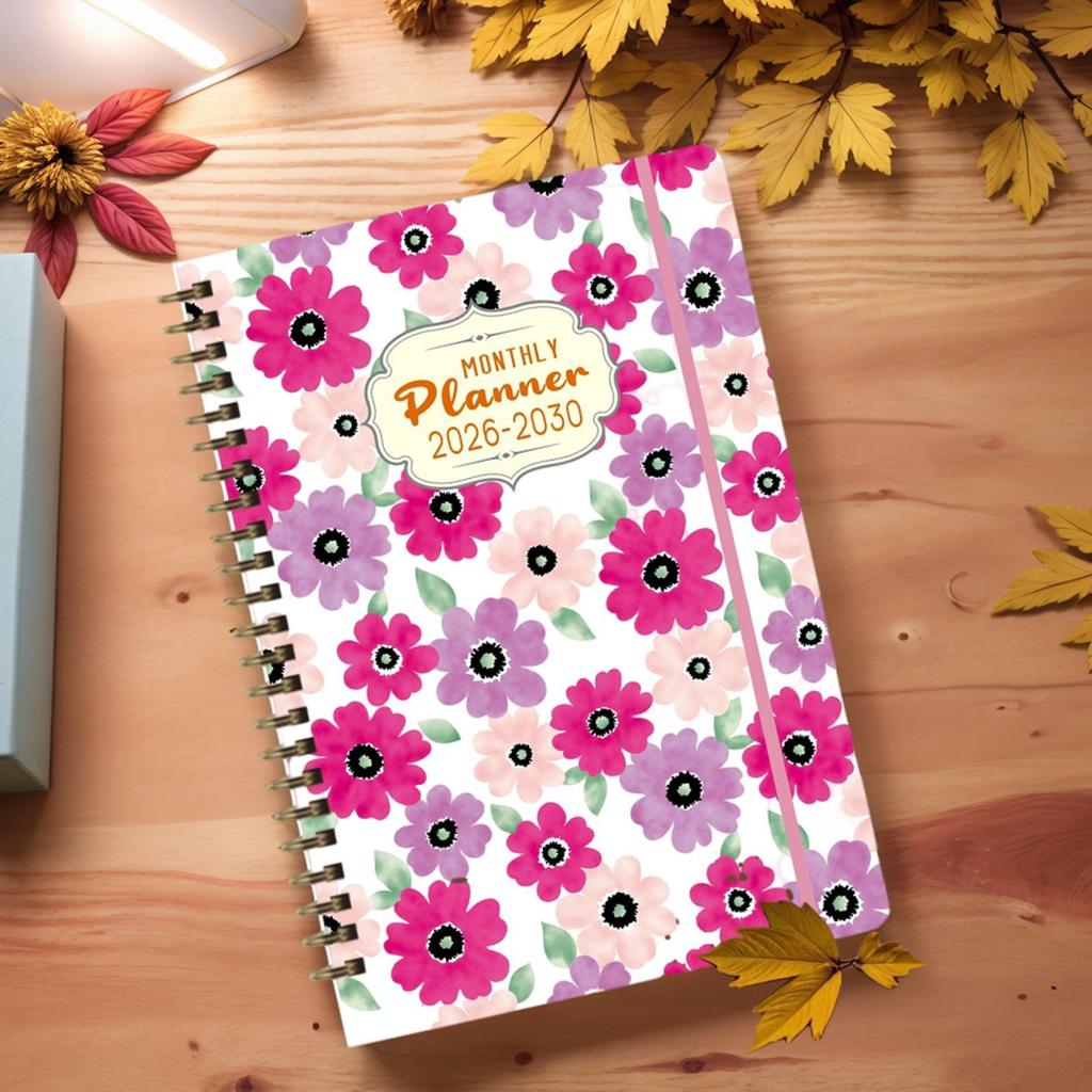 Monthly Planner Coil Bound  2026-2030 Long-Term Planning Datebooks Weekly and Monthly Planner for School Student Business