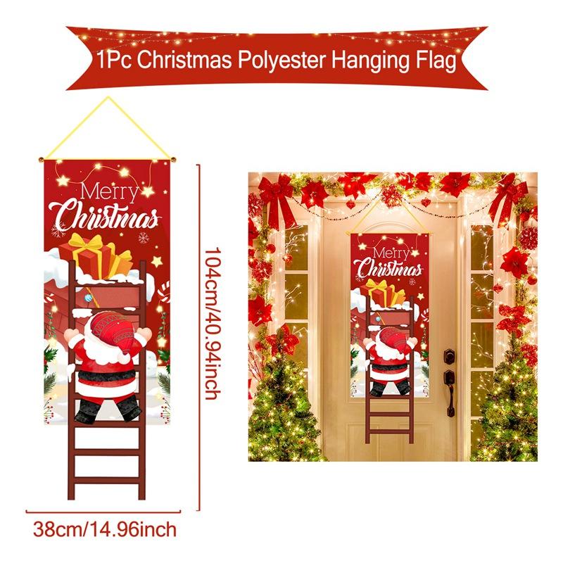 Christmas Hanging Flag Merry Christmas Decorations For Home 2025 Christmas Gifts Christmas Ornaments Navidad Xmas New Year 2026