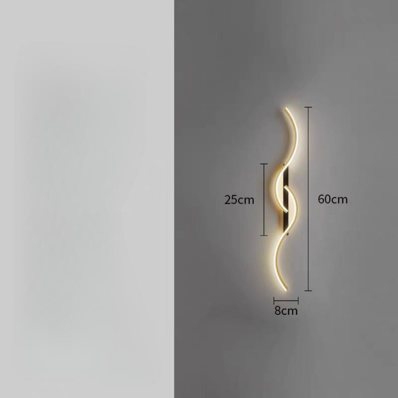 LED Bedroom Bedside Lamp Modern LED Strip Lamp Living Room TV Background Wall Lamp Aisle Lamp