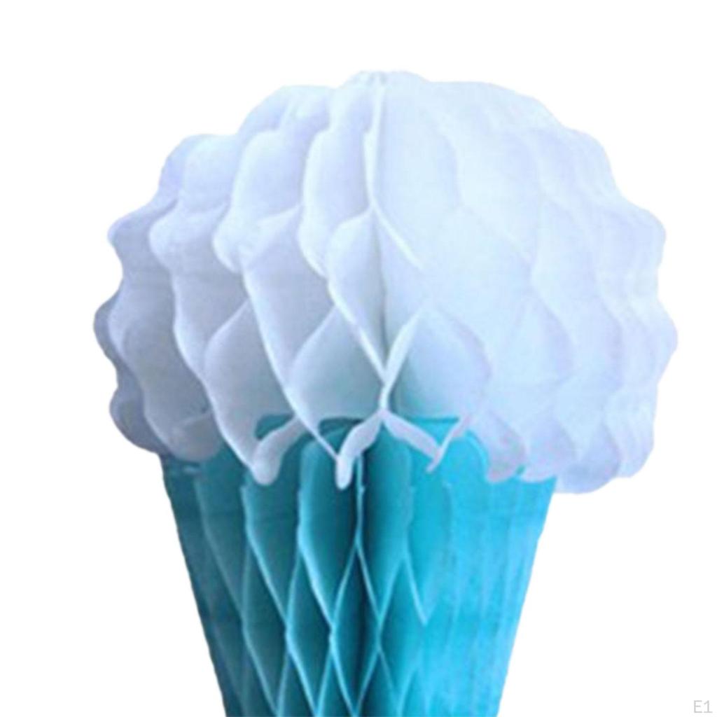 4 Piezas Decoraciones de Helado de Panal Pantalla para Fiestas Centros de Mesa para el Hogar
