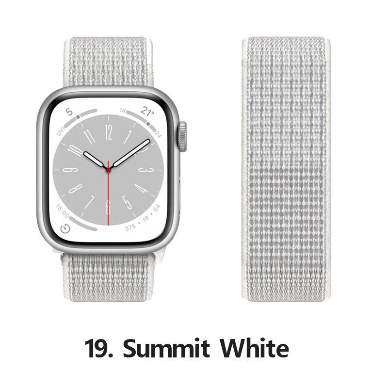 Nylon Strap For Apple Watch 10 Bands 46mm 44mm 40mm 45mm 41mm 49mm 42mm 38mm Bracelet Correa iwatch Series 8 se 7 6 3 9 11 40 mm