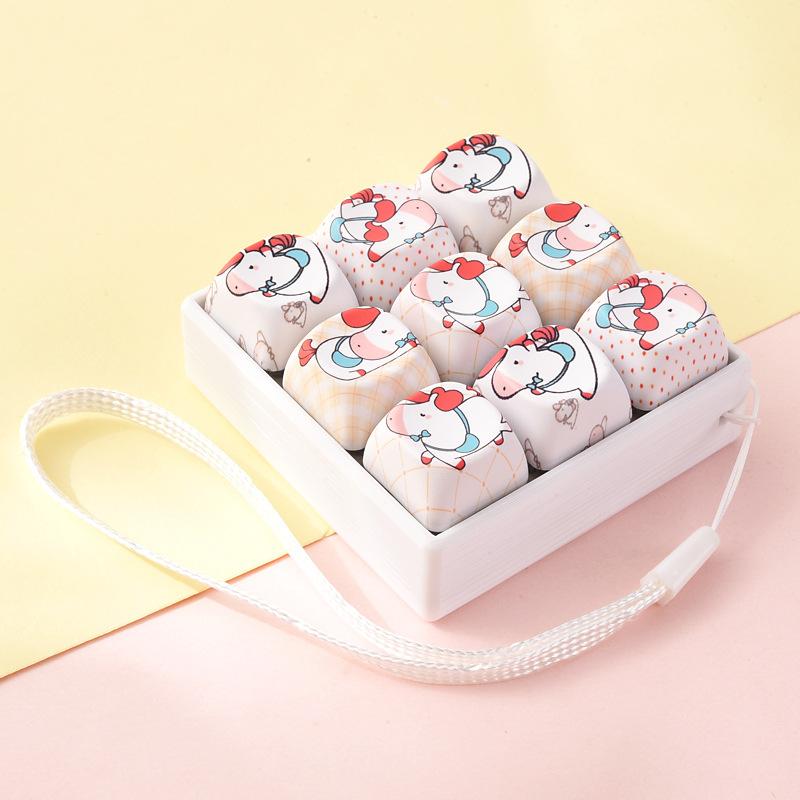 Fun Christmas Animal 9-Key Keyboard Stress Relief Toy Fidget Pendant Portable Bag Decor for Killing Time Waiting In Lines