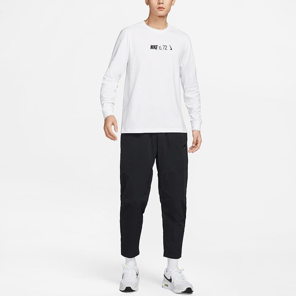 Nike Sportswear Logo Patch Long Sleeve T-Shirt Men Tops White DZ2897-100