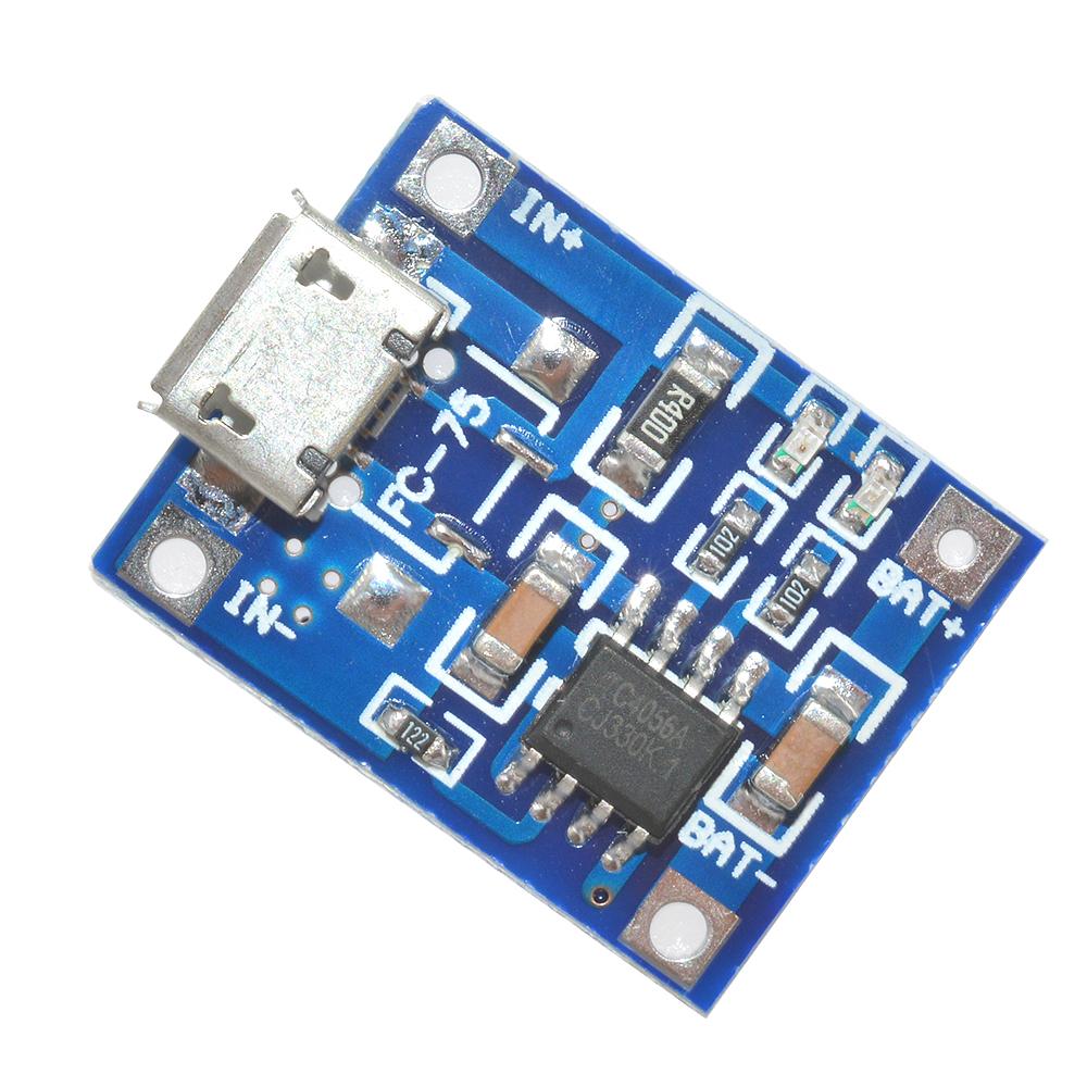 10/100PCS TP4056 Charging Board 5V 1A Micro USB 18650 Lithium Battery Charging Board with Protection Function