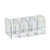 Convenient Clear Acrylic Bookends With Handle Desk Organizer Divided Book Stand Desktop Sorting Rack Study Supplies