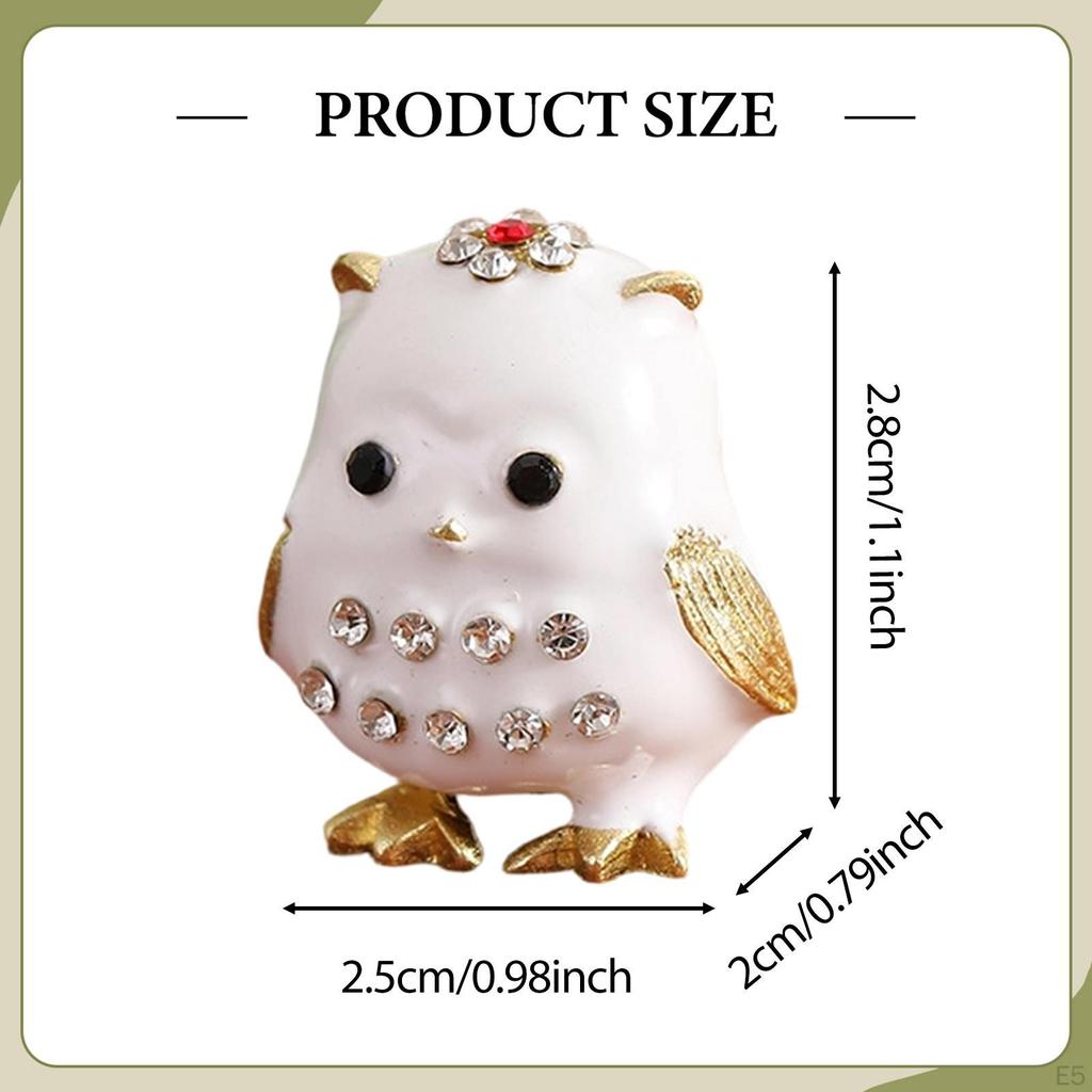Jewelry Box Owl Trinket Collectible Desktop for Women Organizer Figurine Charms