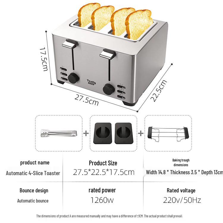 2024 Automatic Commercial 6-Slice Toaster Oven for Home - Perfect for Heating Roujiamo Sandwiches