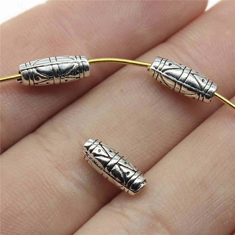 10pcs Metal Alloy Bead For Jewelry Making Antique Silver Color Carved Beads DIY Crafts Making Findings Handmade Tibetan Jewelry