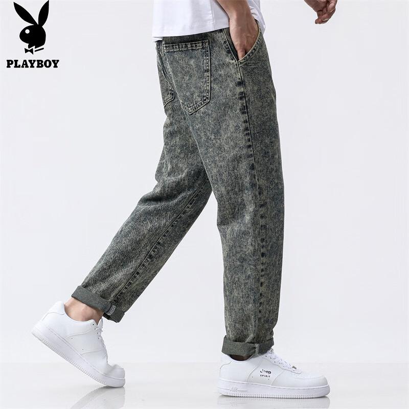PLAYBOY Men's Autumn/Winter Loose Straight Leg Jeans