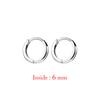 Minimal Glossy Hoop Earrings Gold Color Tiny Cartilage Earrings Piercing Accessory Trendy Female Hoops For Men 6/8/10/12/15mm