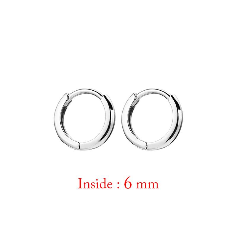 Minimal Glossy Hoop Earrings Gold Color Tiny Cartilage Earrings Piercing Accessory Trendy Female Hoops For Men 6/8/10/12/15mm