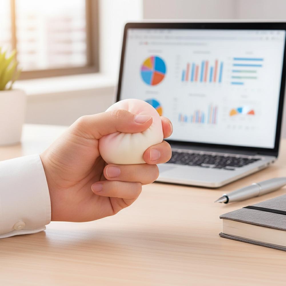 1/3/5Pcs Mini Dumpling Squishes Stress Balls Reusable Low Rebound Decompression Toys Dough Ball Unique Home Decoration Gifts 6Cm