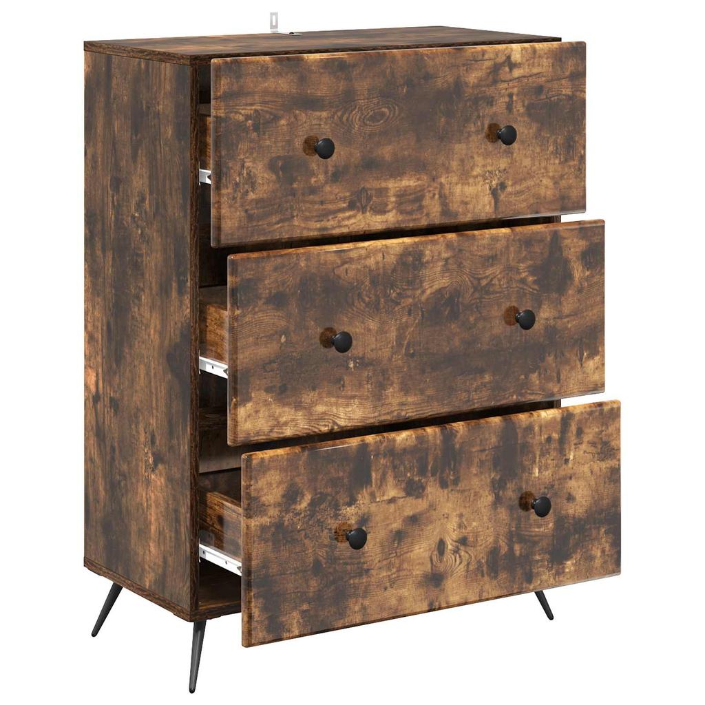 Drawer Cabinet Smoked Oak 66 x 34.5 x 90 cm