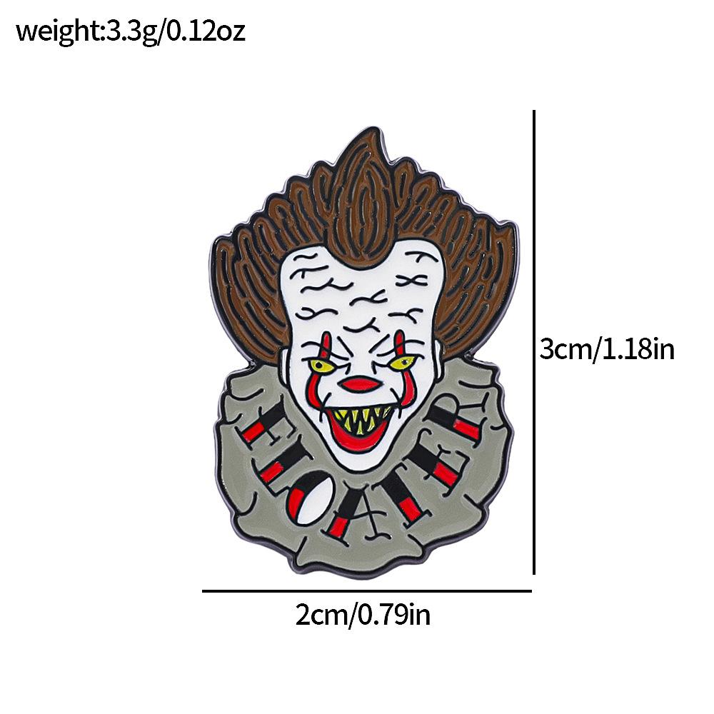 Европейские и американские персонажи фильмов и сериалов ужасов клоун металлический значок клоун возвращение ночь сплав капельная брошь-булавка
